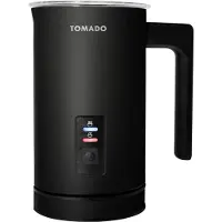 Tomado TMF1201B - Elektrischer Milchaufschäumer - Heißes und kaltes Aufschäumen - Heizung - Cappuccinozubereitung - Mattschwarz