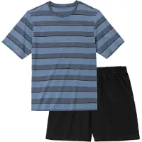 H.I.S. Pyjama 1 Stück, 2 tlg. Schlafanzug mit aufwendig gestreiftem Oberteil
