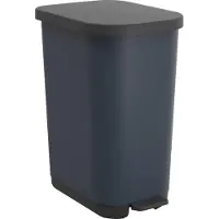 Rotho Abfalleimer 35 L RIBO - Treteimer Geruchsdicht - Abfallbehälter 40,0 x 28,5 x 51,3 cm - Mülleimer mit Softclose - Tretabfalleimer