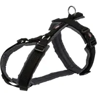 Trixie Premium Trekking Hundegeschirr - schwarz/graphit - S-M