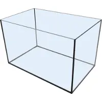 Merkloos Markenloses Aquarium mit schwarzem Kit