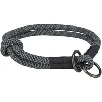 Trixie Soft Rope Zug-Stopp-Halsband S-M, 40 cm, Schwarz/Grau