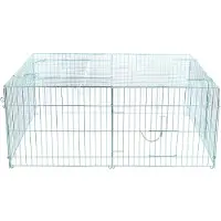 Trixie natura Freilaufgehege mit Abdeckung verzinkt 144x116x58cm