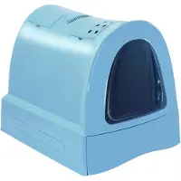 Imac Katzentoilette Zuma mit Schiebeschublade Blau