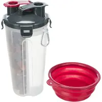 Trixie Futter- und Wasserbehälter für unterwegs 2 x 0,35 ltr