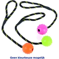 Happy pet Tough Toys Bal Studded Aan Touw Rubber
