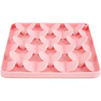 FOFOS Leckmatte 20x20x2 cm, rosa, für Hunde und Katzen, Anti-Verschlingen, beruhigend