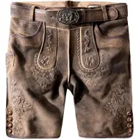 Stockerpoint Trachtenlederhose Logan in kiesel gespeckt | Gr.: 52