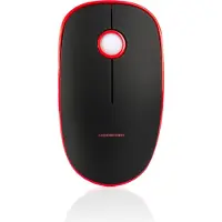 Modecom MC-WRM113 Funkmaus, rot-schwarz, optisch, 2.4 GHz, USB-Empfänger, kompatibel mit Laptop und PC