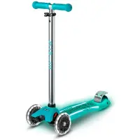 Micro mobility Maxi Micro Deluxe Glow LED Plus, Kinder, Dreiradroller, Unisex, Asphalt, 50 kg, 3 Rad/Räder