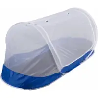 Deconet Moskitonetz-Zelt Travelnet Pop Up Pure White & Blue 210 x 80 x 85 cm