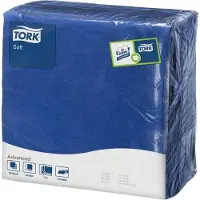 Lotus Serviet Tork 39x39 cm 3-lag Blå,12 pk x 100 stk/krt