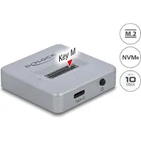 DeLOCK M.2 Dockingstation für M.2 NVMe PCIe SSD mit USB Type-C Buchse, SSD, M.2, Silber, 10 Gbit/s, 49 mm, 49 mm