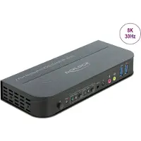 DeLOCK DisplayPort 1.4 KVM Switch 8K 30 Hz with USB 3.0 and Audio - KVM-/Audio-/USB-Switch - 2 Anschlüsse