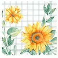 Duni Serviet 33x33 cm 3-lags Sunflower Day,10 pk x 50 stk/krt