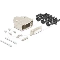 DeLOCK 67133, D-Sub (15-pin), Silber, Weiblich, Gerade, Metall, 40,2 mm