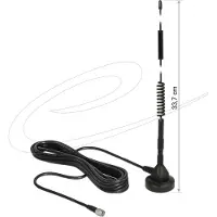 DeLOCK 12427, 5 dBi, 0.7 - 0.96, 1.71 - 2.69 GHz, 50 Ohm, Omnidirektionale Antenne, SMA, Männlich