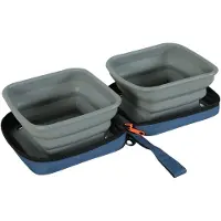 Zolux Bvk 2in1 Opvouwbare Voerbak En Drinkbak Blauw