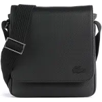 Lacoste Umhängetasche Men's Classic Flap Crossover Bag Noir schwarz