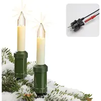 Hellum Lichterkette Weihnachtsbaum LED Filament, außen 30 teilig, Germany, Schaftkerzen 845563