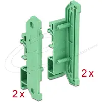 DeLOCK Platine Din-RAIL Seitenteil Halterung, 4 Stück