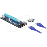 DeLOCK 41430, PCIe, PCIe, USB 3.2 Gen 1 (3.1 Gen 1), Schwarz, Blau, Grau, PC, 0,8 Gbit/s, 128,2 mm