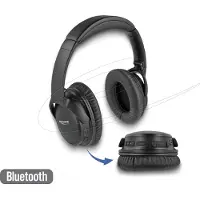 DeLOCK Bluetooth 5.0 Kopfhörer Over-Ear faltbar mit integriertem Mikrofon und intensivem Bass, bis zu 20 Stunden Laufzeit, Verkabelt & Kabellos, Anrufe/Musik, 20 - 20000 Hz, 228 g, Kopfhörer, Schwarz