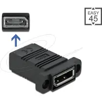 DeLOCK Easy 45 DisplayPort Adapter gerade, DisplayPort, DisplayPort, Schwarz