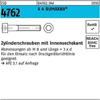 Bufab Zylinderschraube ISO 4762 m.Innensechskant M 10 x 40 A 4 BUMAX88