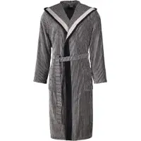 Cawö Bademantel Home 5841 Kapuze Herren Nature Black-48