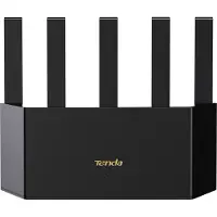 Tenda TX12L Pro, Wi-Fi 6 (802.11ax), Dual-Band (2,4 GHz/5 GHz), Ethernet/LAN, Schwarz, Tabletop-Router