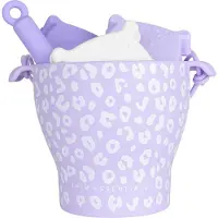 Swim Essentials 5-teiliges Strandset aus Silikon, Purple Leopard
