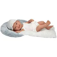 Arias Baby-Puppe Zoe 42 cm Babyjunge mit Vanilleduft, inkl. Schnuller & Kissen