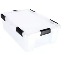 IRIS OHYAMA Iris Aufbewahrungsbox Kunststoff luftdicht 30L transparent 60x40x20 cm