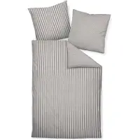 Janine Edelflanell Bettwäsche Chinchilla S 78060 155x200 cm + 80x80 cm vulkan
