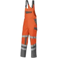 Bp Warnschutz Latzhose "2111-845" Hi-Vis Comfort - 58 - warnorange/dunkelgrau