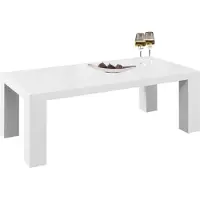 SalesFever Couchtisch rechteckig | Hochglanz lackiert | MDF-Holz | B 120 x T 60 x H 40 cm | weiß