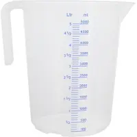 Schneider - Meßbecher, 5,0 l, geprägte Skala, blaue Schrift, offener Griff