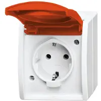 Busch-Jaeger BUSCH JAEGER 4011395094709 - Typ F - 2P+E - Rot - Weiß - IP44 - 250 V - 16 A