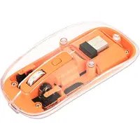 Manhattan 190282, Beidhändig, Optisch, RF Wireless, 1600 DPI, Orange, Transparent