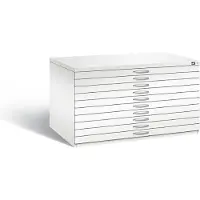 C+P Zeichnungsschrank, DIN A0, 10 Schubladen, Höhe 760 mm, verkehrsweiss