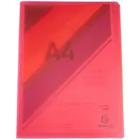 Exacompta 85465E 12x Sichtmappe aus PP 500μ mit 40 Hüllen Chromaline, für Format DIN A4 - Rot