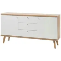 Furn.Design Sideboard weiß, Eiche Riviera, Kommode skandinavisch, 160 x 83 cm | Gr.: onesize