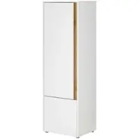 Furn.Design Aktenschrank Weiß matt, Eiche Wotan 50 cm, Stauraumschrank mit 4 Ordnerhöhen | Gr.: onesize