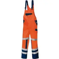 Bp Warnschutz Latzhose "2011-845" Hi-Vis Comfort - 58 - warnorange/dunkelblau