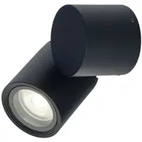 Licht-Erlebnisse Wandaußenleuchte RATKAU Schwarz Aluminium Glas 1x GU10 bis 10 W | LE66897