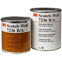 3M Scotch-Weld 2-Komponenten-Konstruktionsklebstoff auf Polyurethanbasis 3520 B/A, Transparent, 2 l