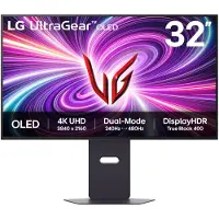 LG 32GS95UV-B, 81,3 cm (32"), 3840 x 2160 Pixel, 4K Ultra HD, OLED, 0,03 ms, Schwarz