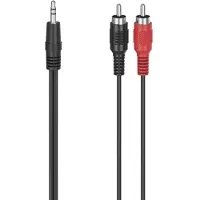 Hama 00305031, 3.5mm, Männlich, RCA, Männlich, 1,5 m, Schwarz