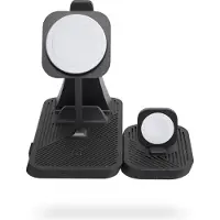 ZENS 4-in-1 - Kabelloses Ladegerät - modular, mit iPad-Ladeständer + AC-Netzteil - 30 Watt - auf Kabel: USB-C - Schwarz - für Apple AirPods with MagSafe Charging Case, AirPods Pro, iPhone 12, 13, 14